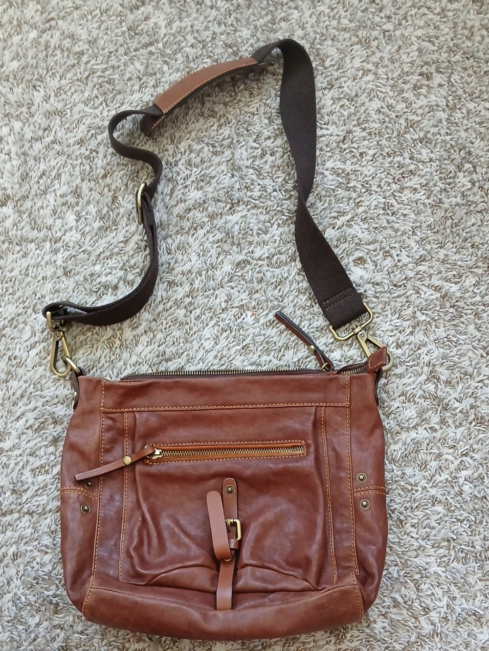 Sundance Hobo Leather Crossbody Shoulder Bag